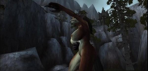  busty worgen in legion with a tail